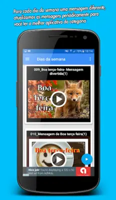 Bom dia, Tarde e Noite, Videos android App screenshot 1