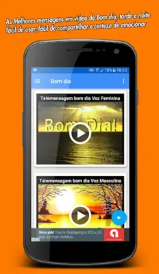 Bom dia, Tarde e Noite, Videos android App screenshot 4